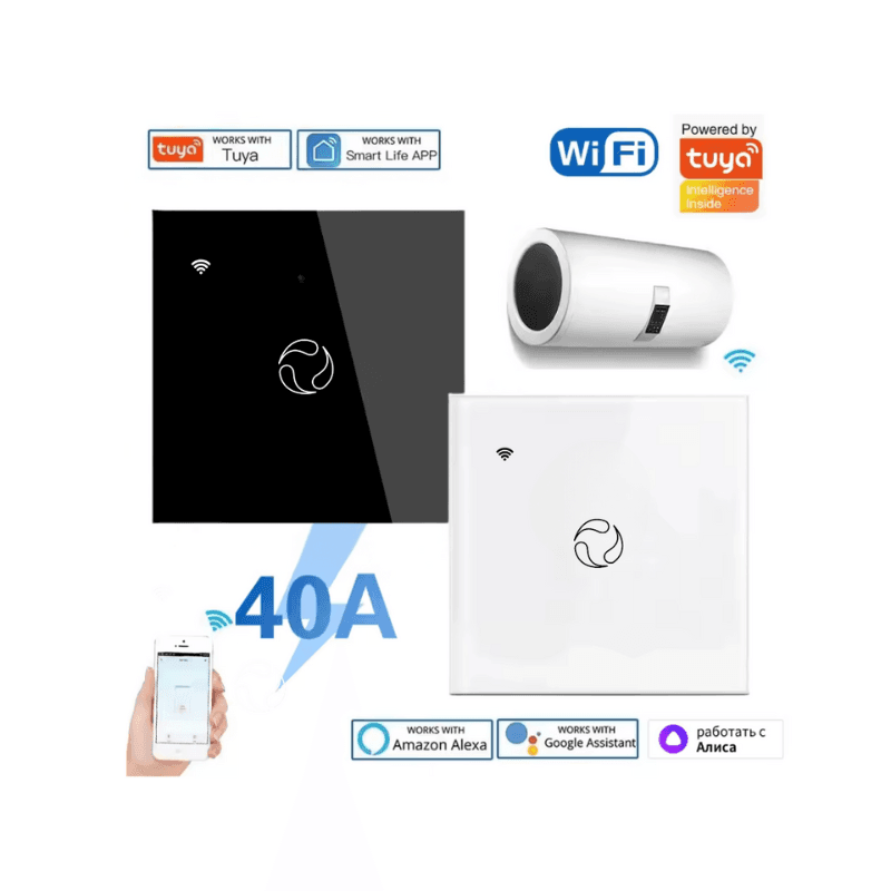 40Amp Tuya Wi-Fi Smart Water Heater/AC Switch