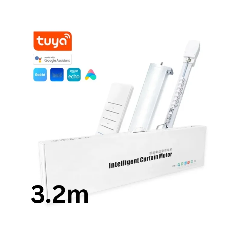 3.2m Tuya WIFI Smart Electric Motorised Curtain Rails