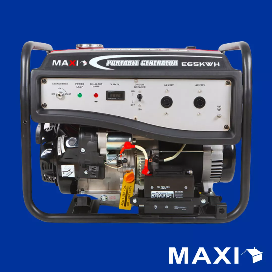Maxi Generator 8.1kVa | 6.5kW | with Key & Wheels (E65KWH)