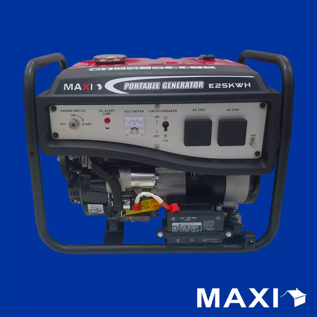 Maxi Generator 3.1kVa | 2.5kW | with Key & Wheels (E25KWH)
