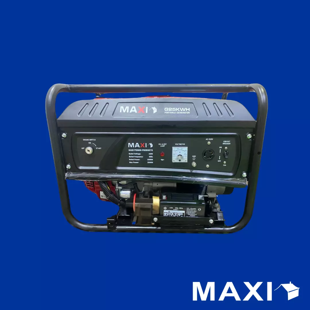 Maxi Generator 3.1kVa | 2.5kW | with Key & Wheels (G25KWH)