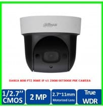 Dahua Mini PTZ Dome IP 4X Zoom Outdoor POE Camera