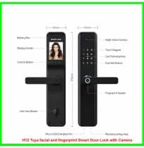 H12 Tuya facial and fingerprint Smart Door Lock with Camera