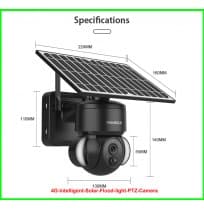 4G Intelligent Solar Flood light PTZ Camera