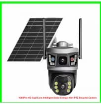 V380Pro 4G Dual Lens Intelligent Solar Energy Alert PTZ Security Camera