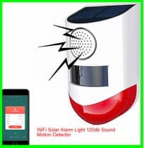WiFi Solar Alarm Light 120db Sound Motion Detector-08060498353