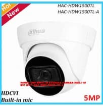 Dahua 5MP HDCVI IR Eyeball Camera Built-in MIC Smart IR 30m Waterproof IP67- HAC-HDW1500TL/TL