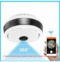 360 Degree Panoramic Camera Wifi Indoor Ip Camera Fisheye With Night Vision and two way audio