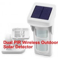 Dual PIR Wireless Outdoor Solar Detector