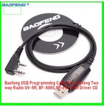 Baofeng USB Programming Cable for Baofeng Two way Radio UV-5R, BF-888S,BF-F8+ With Driver CD