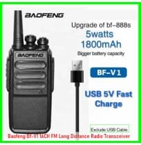 Baofeng Bf-V1 16CH FM Long Distance Radio Transceiver Walkie Talkie